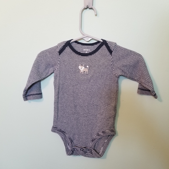 CARTERS little husky stripped onsie - Picture 1 of 4